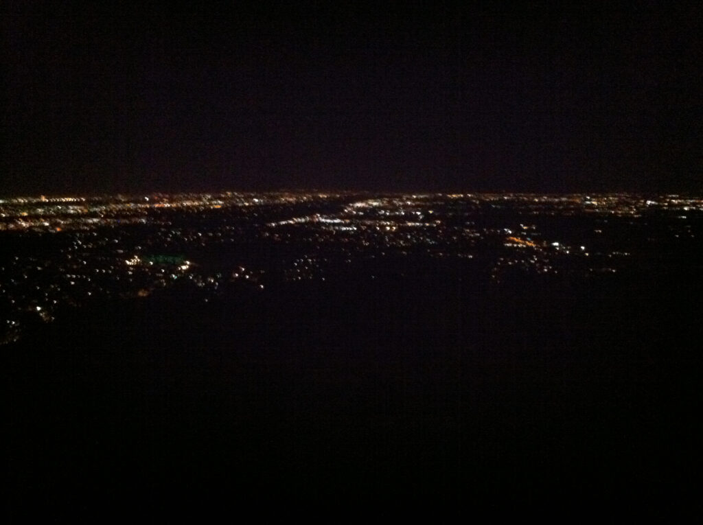 Night view from the top of Cowles Mountain in San Diego, California 