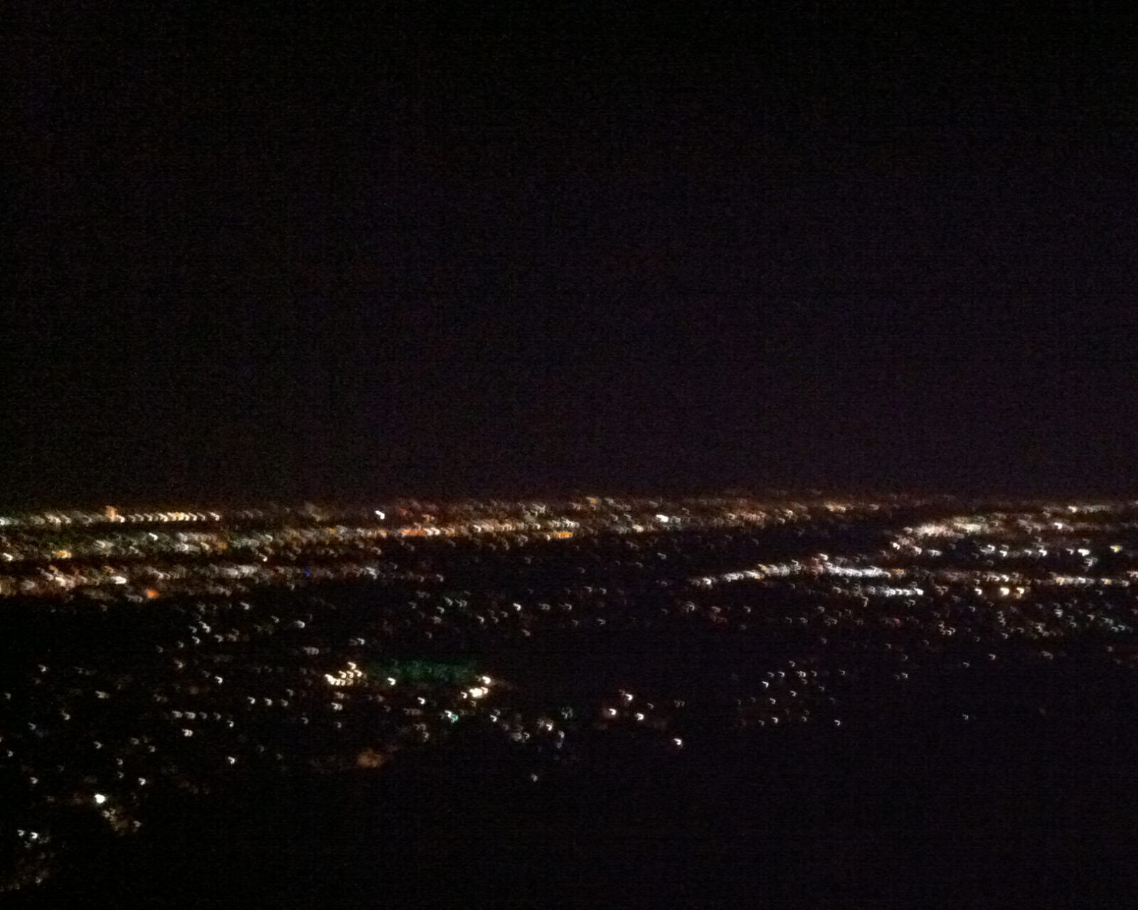 Night time view from the top of Cowles Mountain in San Diego, California