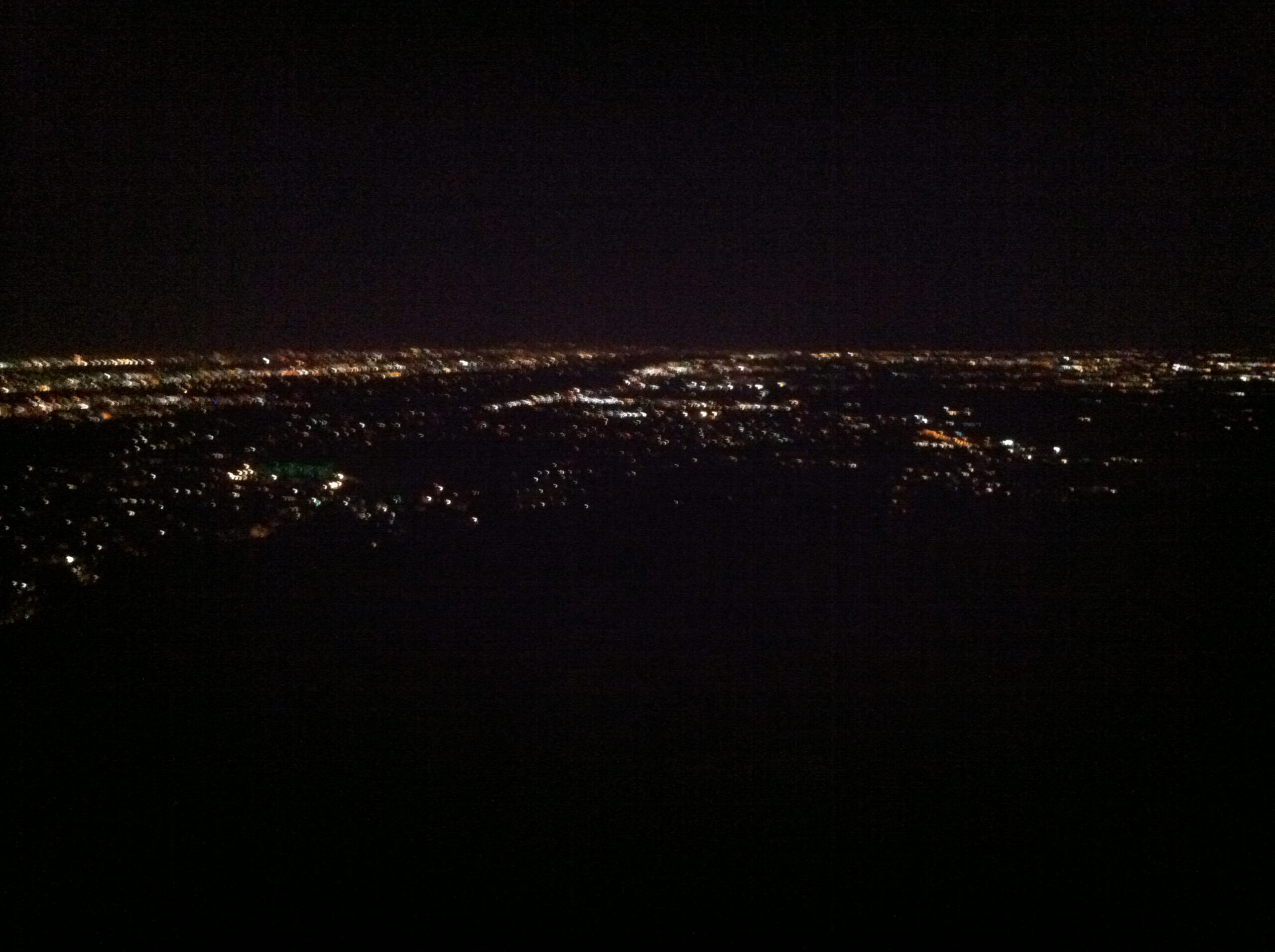 Night time view from the top of Cowles Mountain in San Diego, California